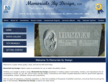 Tablet Screenshot of memorialsbydesign.com